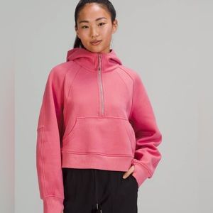 Size large Lululemon pink hooded scuba